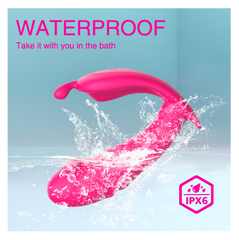 Bunny Kiss Wearable Remote-Controlled Vibrator – 10 Vibration Modes, Clitoral & G-Spot Stimulation, Waterproof (Pink)