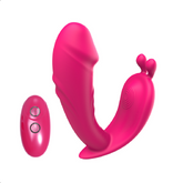 Bunny Kiss Wearable Remote-Controlled Vibrator – 10 Vibration Modes, Clitoral & G-Spot Stimulation, Waterproof (Pink)